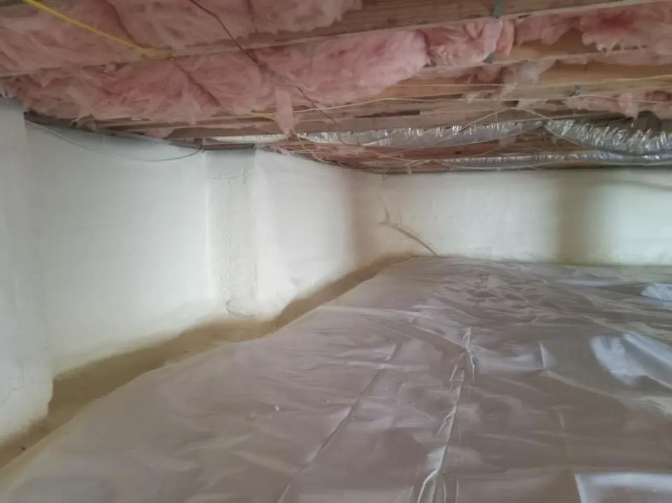 Crawl space encapsulation with closed-cell spray foam for Spray Foam Roofing in Dobbs Ferry